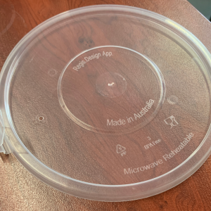 Anti Spill Clear Plastic Lid to Suit 1050/900 Chinese Bowl